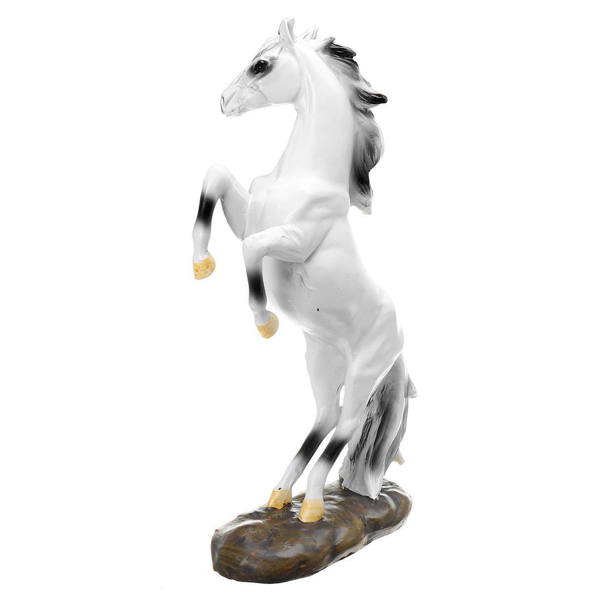 Resin Horse Statue Ornament Figurine Chic Home Hotel Feng Shui Horse Decorations