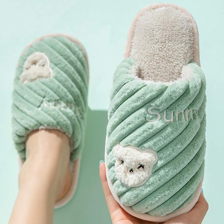 Fuzzy Warm Bear Slipper