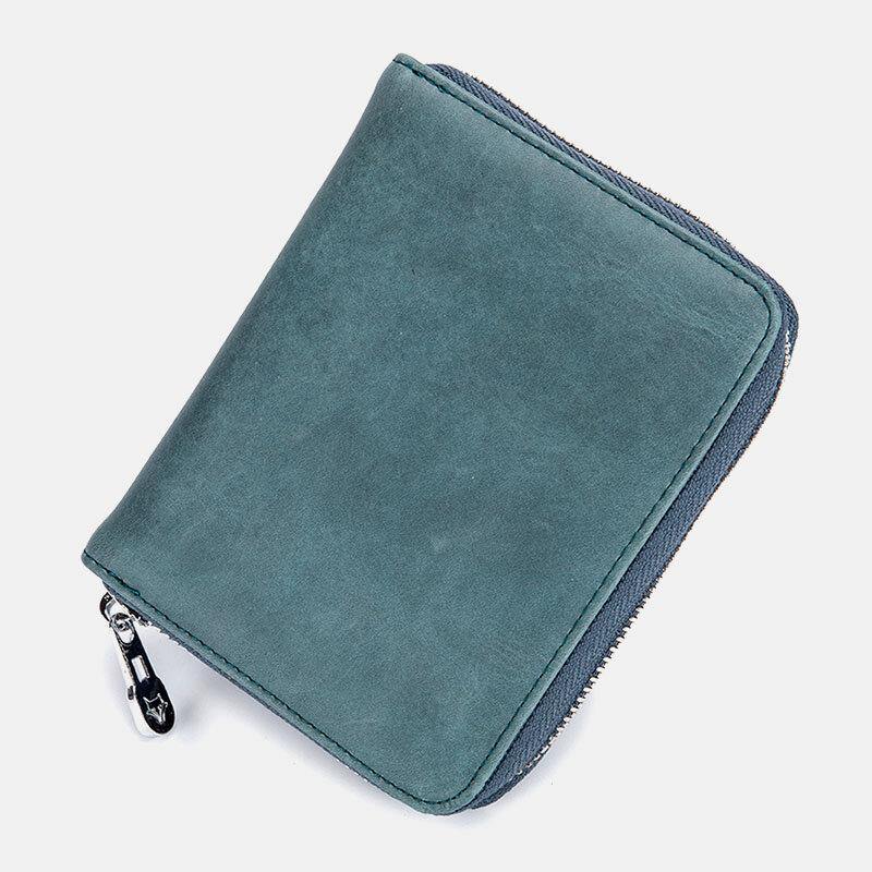 Women Genuine Leather RFID Anti-theft Organ Design Milti-card Slot Card Bag Card Holder Wallet