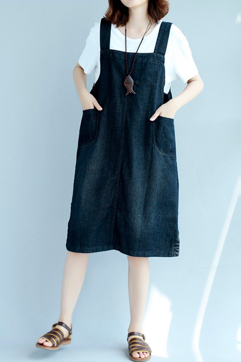 Women Denim Suspender 2020 New Dress