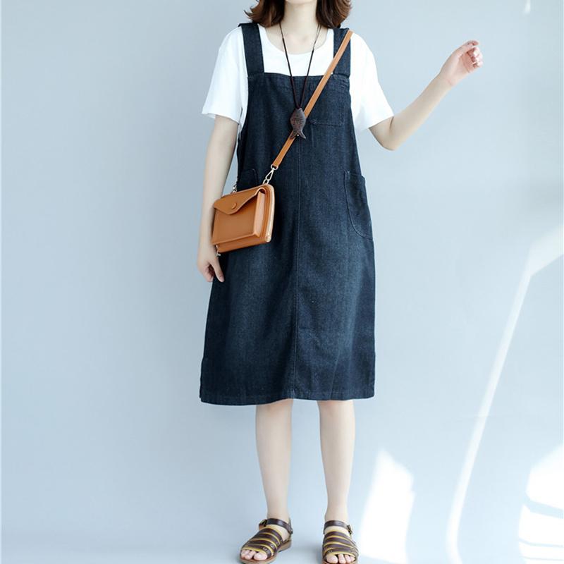 Women Denim Suspender 2020 New Dress