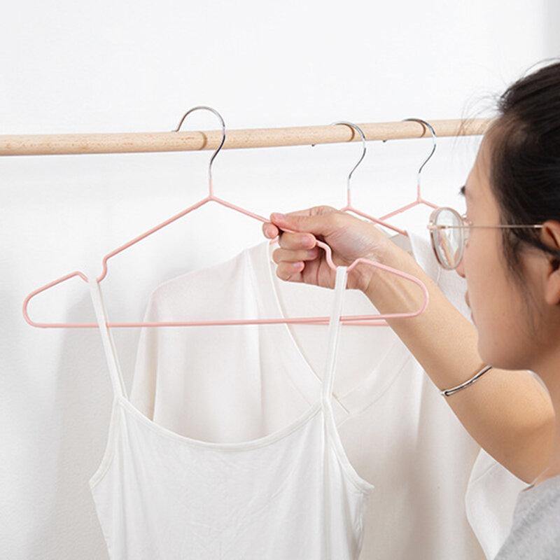 10pcs/Set 40cm Metal Clothes Hangers Strong Clothes Rack for Adult Anti-skid Closet Organizer