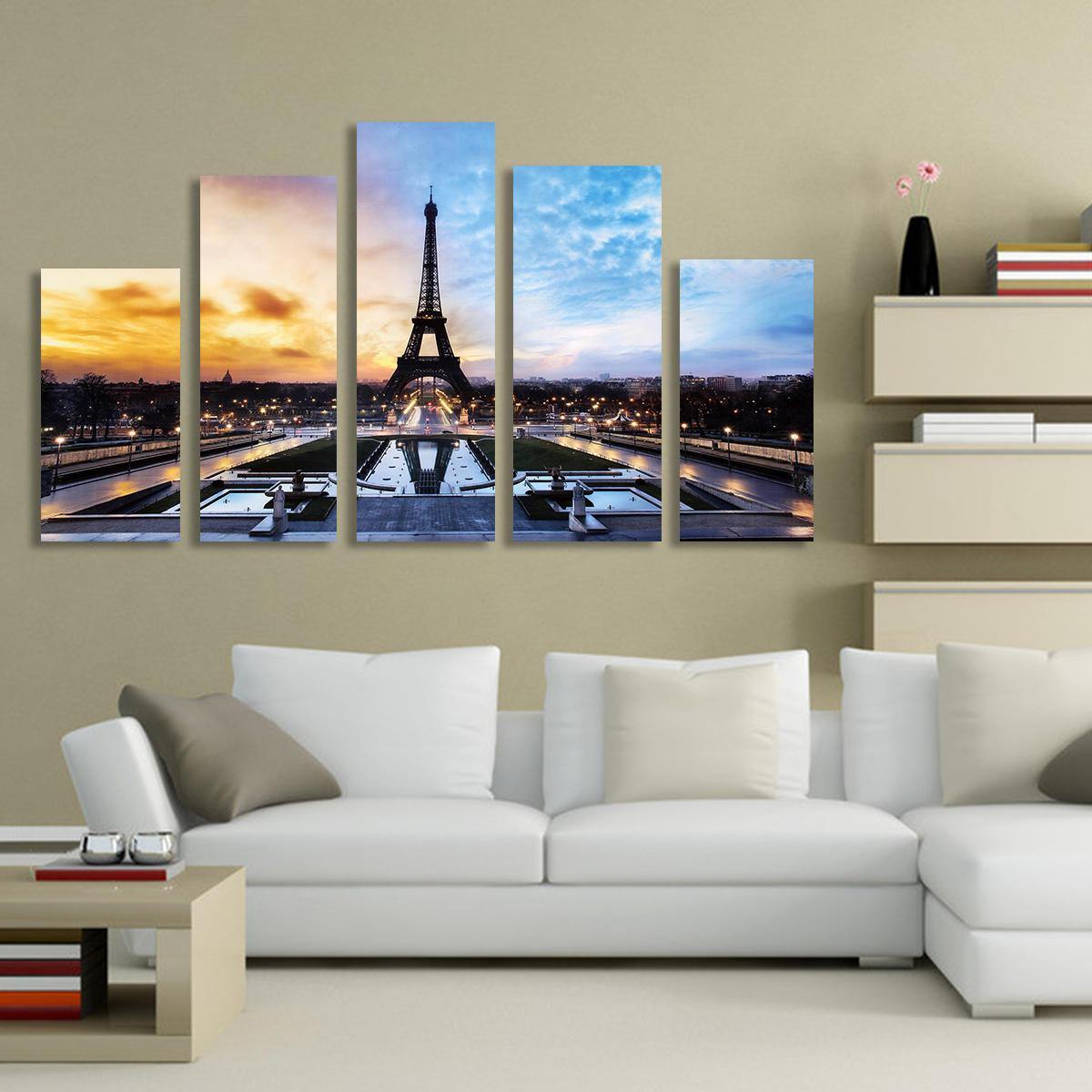 Paris Eiffelturm Gemälde Kunst 5 Stück Druck Bild Home Room Decor Kein Rahmen 