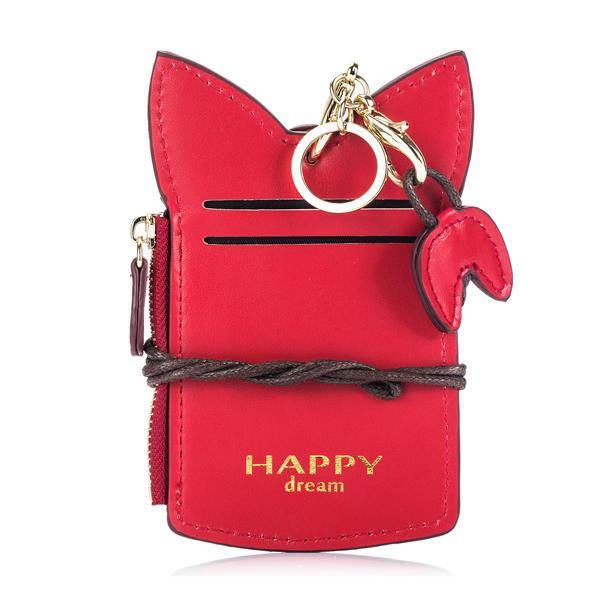 Cute Cartoon Pure Color Card Holder Coin Purse For Women