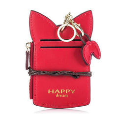 Cute Cartoon Pure Color Card Holder Coin Purse For Women