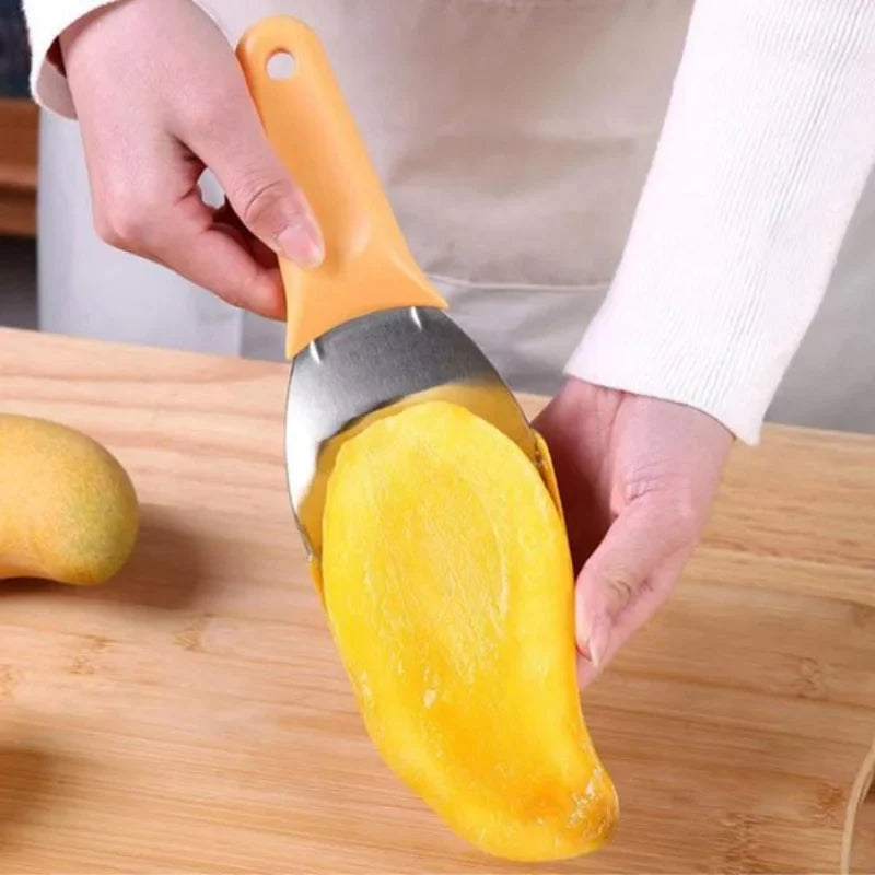 Mango-Schneideartefakt, multifunktionaler Fruchtteiler, Schälen und Trennen von Mango, Spezialmesser zum Schneiden und Schöpfen