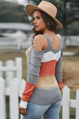 Colorblock-Cold-Shoulder-Pullover