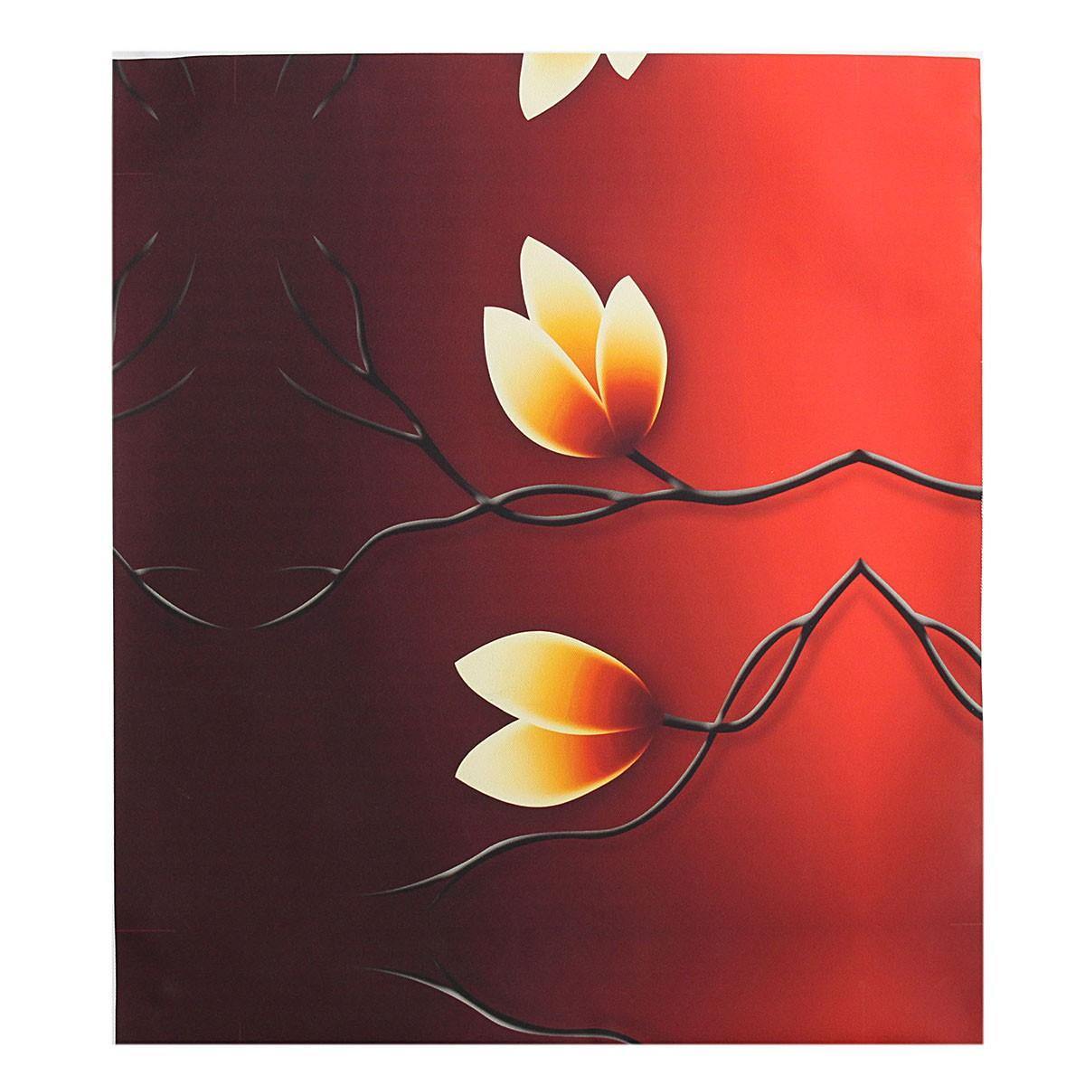 4PCS moderne abstrakte Ölgemälde Blumen riesige Wand-Dekor-Kunst auf Leinwand kein Rahmen 