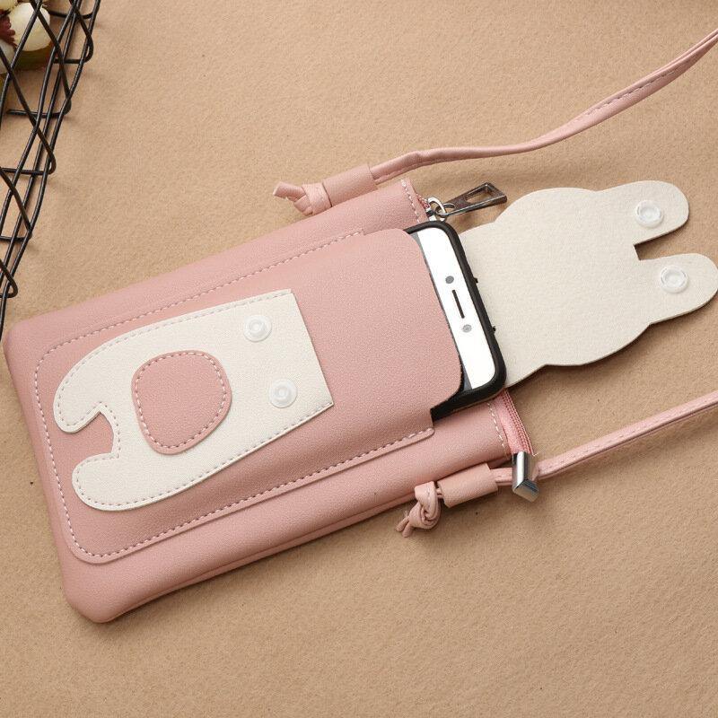 Bolso de teléfono de 6,3 pulgadas con diseño de gatito de gato superbonito de piel sintética para mujer, bolso pequeño de almacenamiento, bandolera 