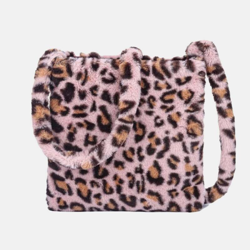 Las mujeres sintieron el patrón de leopardo suave lindo Casual personalidad bandolera bandolera 