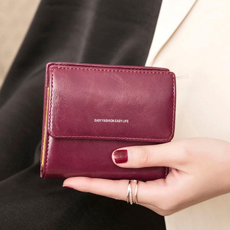 Women Retro Mni Bifold Multi-card Slot Card Holder Wallet