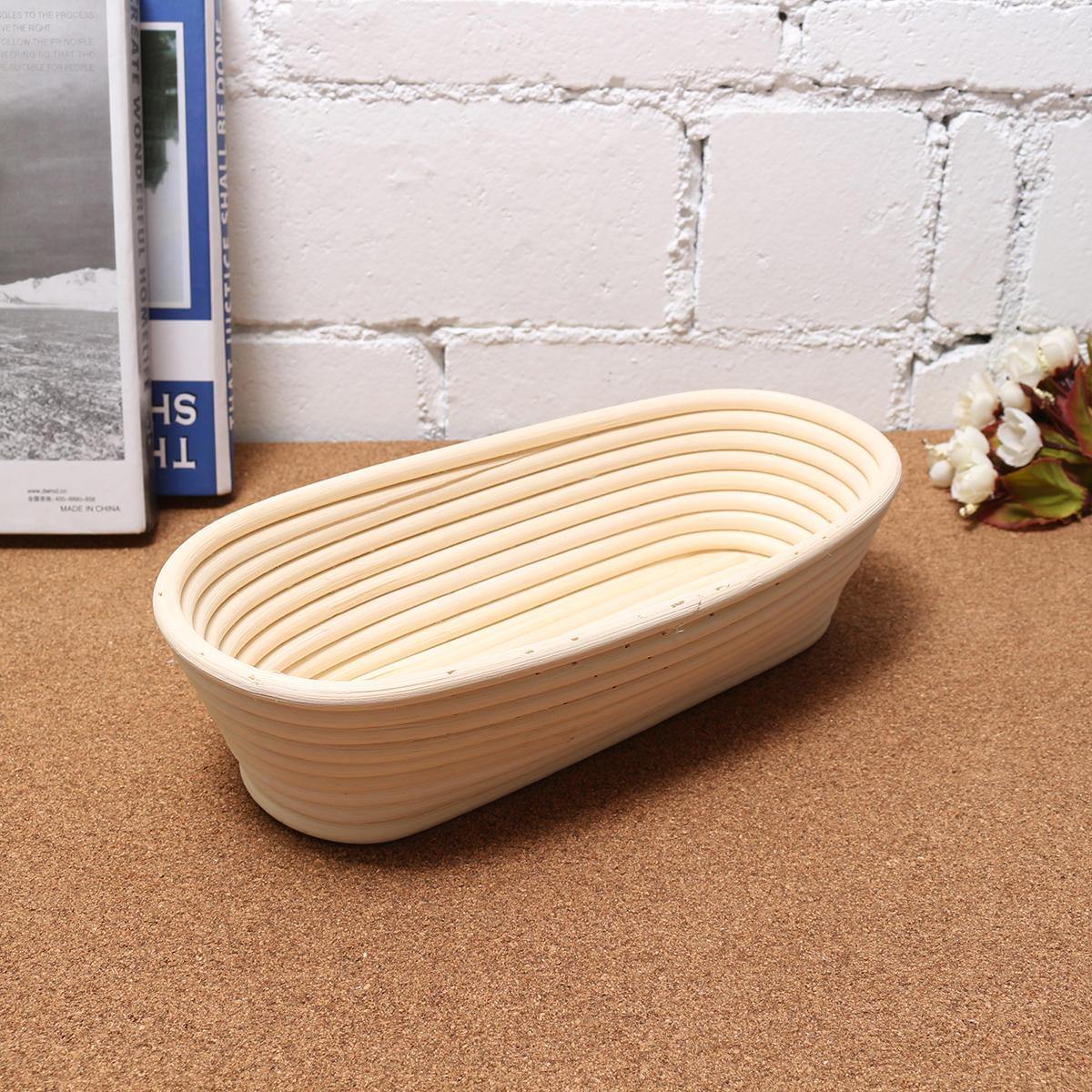 Long Oval Banneton Bread Dough Proofing Rattan Brotform Storage Baskets Loaf Proving Rising 4 Sizes