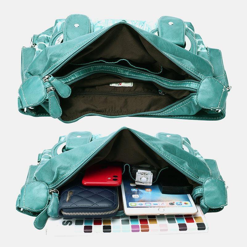 Frauen Tie Dye Multi-Carry wasserdichte große Kapazität Umhängetasche Schultertasche Handtasche Rucksack 