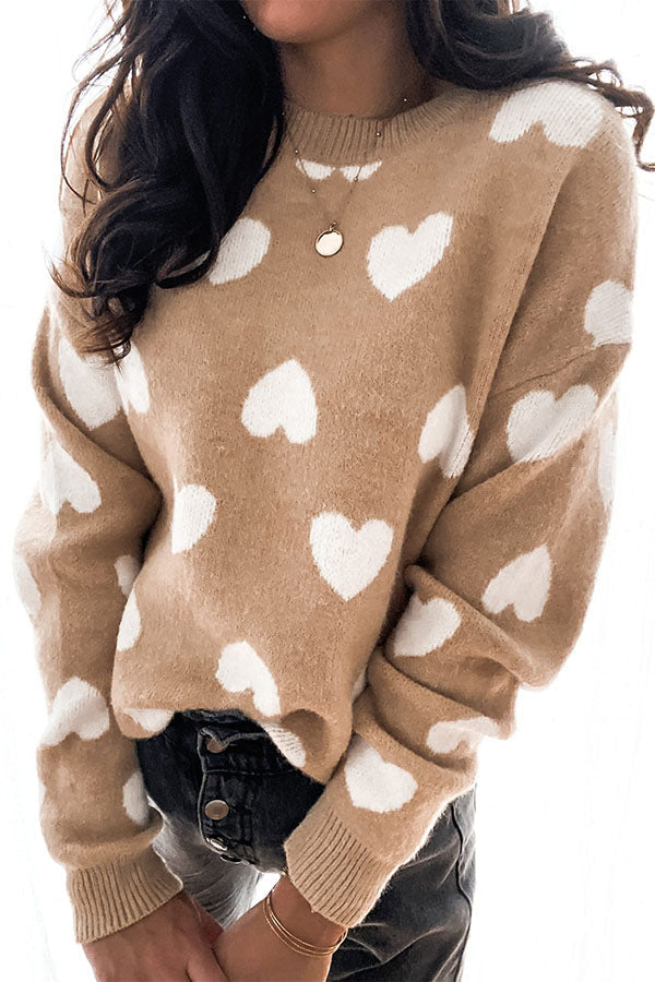 Lilipretty Heart To Heart Shift Cozy Sweater