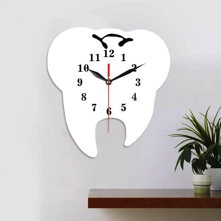 Emoyo ECY056 Tooth Shape Wall Clock Quartz Wall Clock 3D Wall Clock For Home Office Decorations