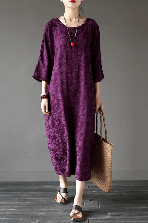 Ethnic Style Women Cotton Linen Dress