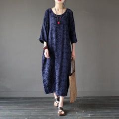 Ethnic Style Women Cotton Linen Dress