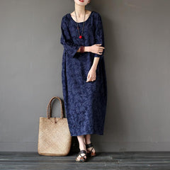 Ethnic Style Women Cotton Linen Dress