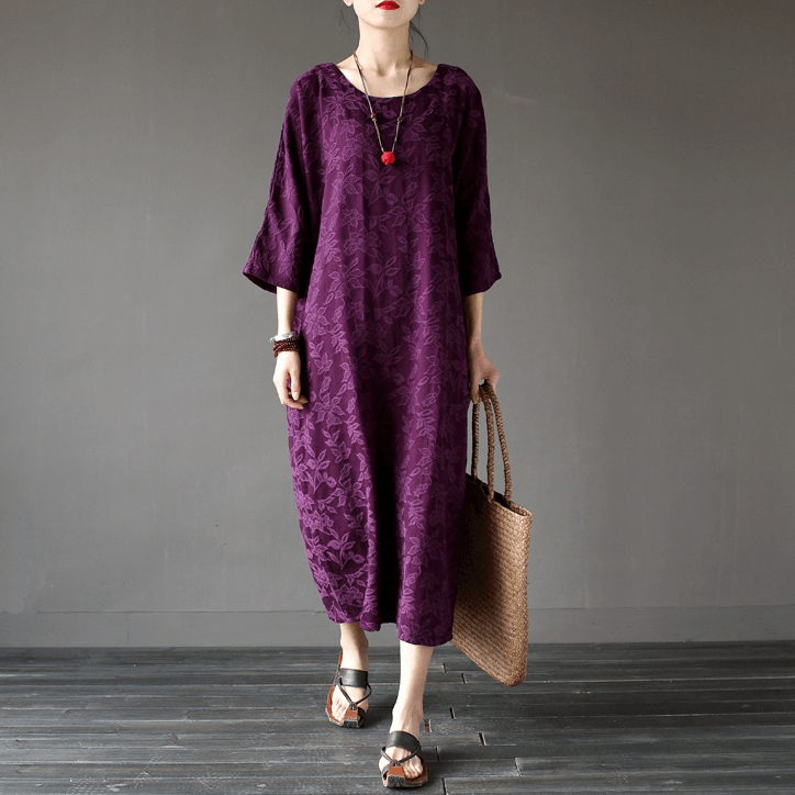 Ethnic Style Women Cotton Linen Dress