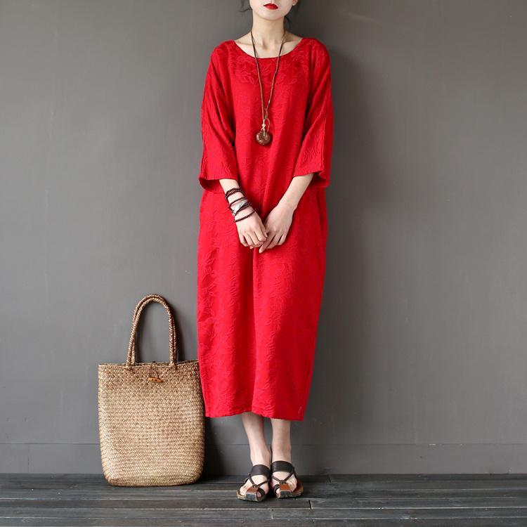 Ethnic Style Women Cotton Linen Dress