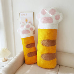 Cute Plush Cat Paw Long Throw Pillow Gifts