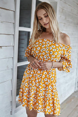 Dainty Daisy Off The Shoulder Dress