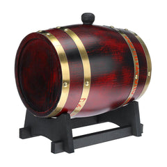 1.5/3L Wood Barrel Oak Brewing Vintage Keg Wines Whiskey Home Storage Holder