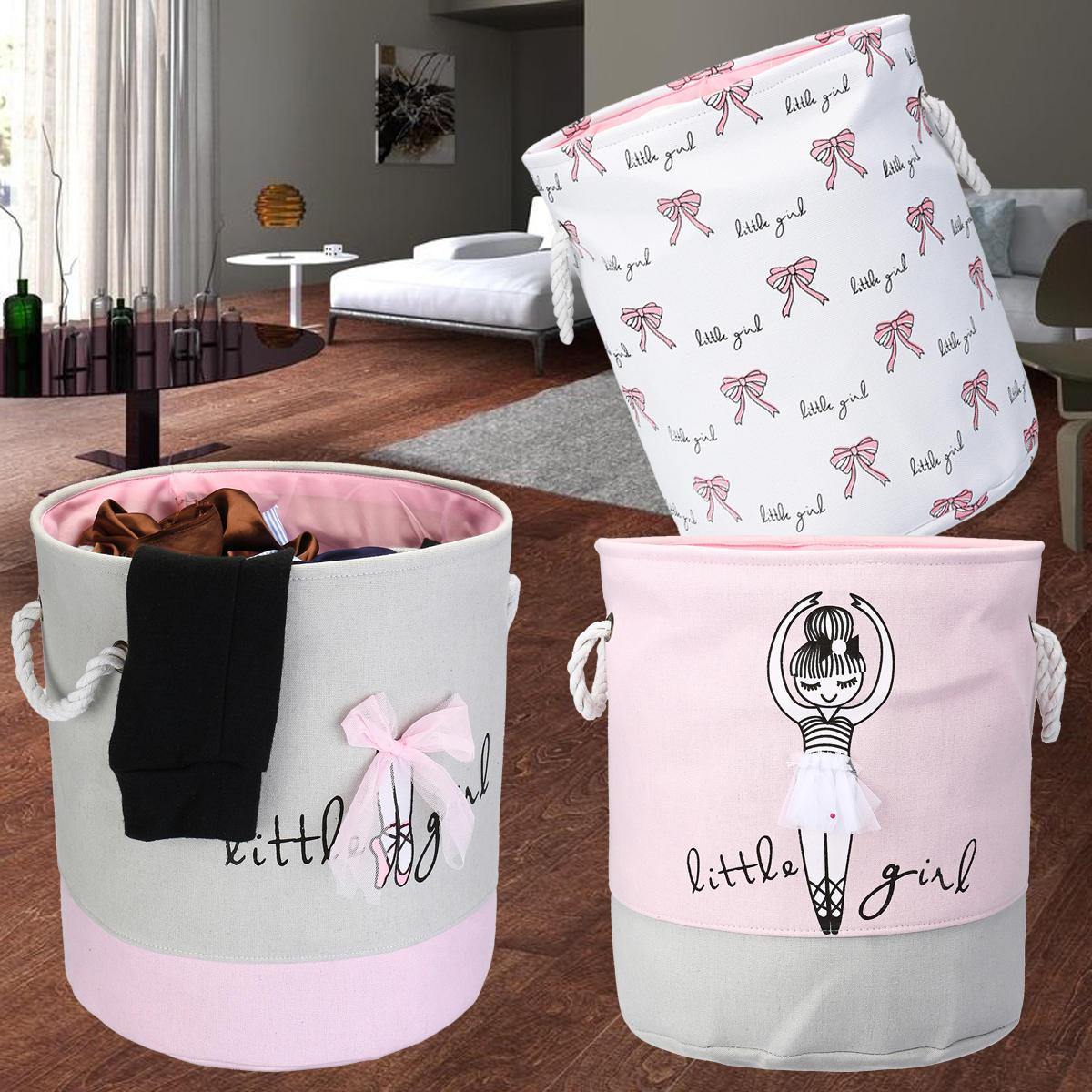 Foldable Kids Toy Clothes Storage Bag Printed Laundry Hamper Clothes Washing Baskets Laundry Basket