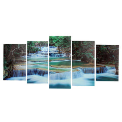 Large Framed Canvas Prints Forest Waterfall Painting Home Hanging Wall Decorations