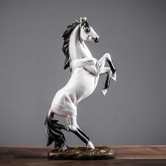 Resin Horse Statue Ornament Figurine Chic Home Hotel Feng Shui Horse Decorations