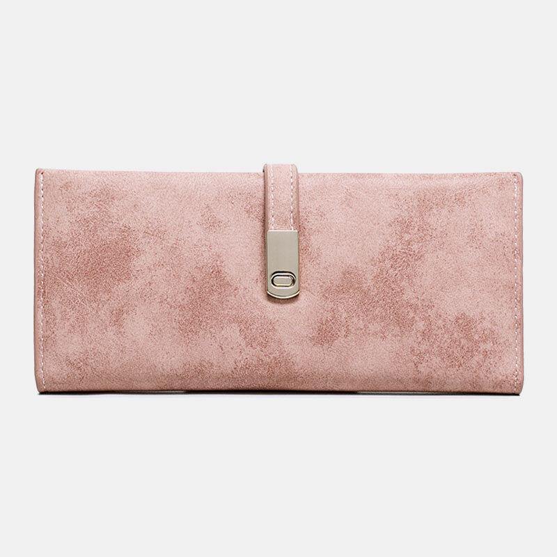 Damen 5,5 Zoll Telefon 5 Kartenfächer Frosted Bifold Long Wallet Geldbörse 