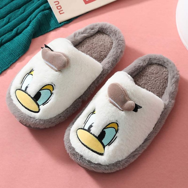 Bequemer warmer Slipper mit Entenschleife