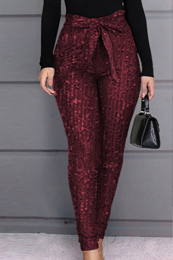 Fashion Casual Sequin Stretch Pants