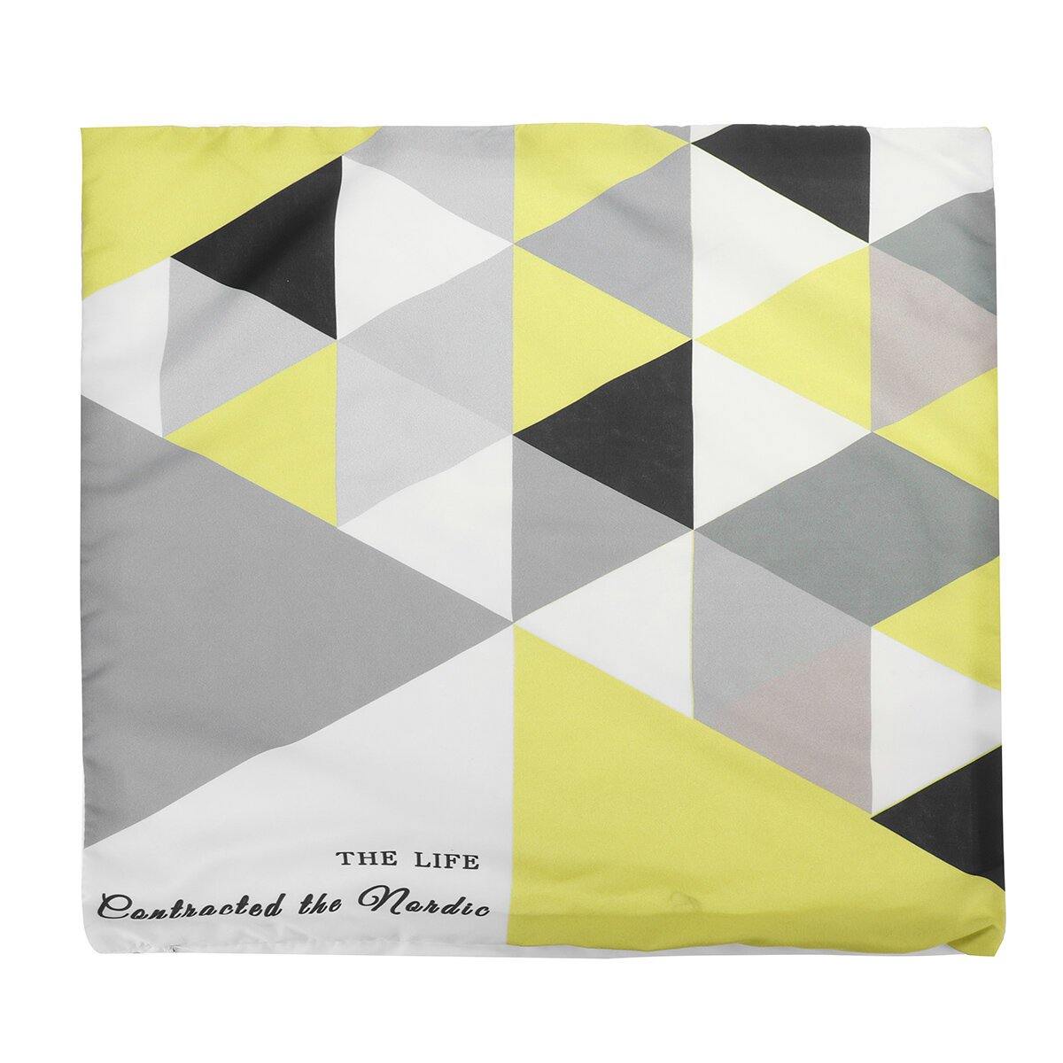 Geometric Cushion Covers Yellow Plaid Stripes Print Pillow Case For Home Chair Sofa Decoration