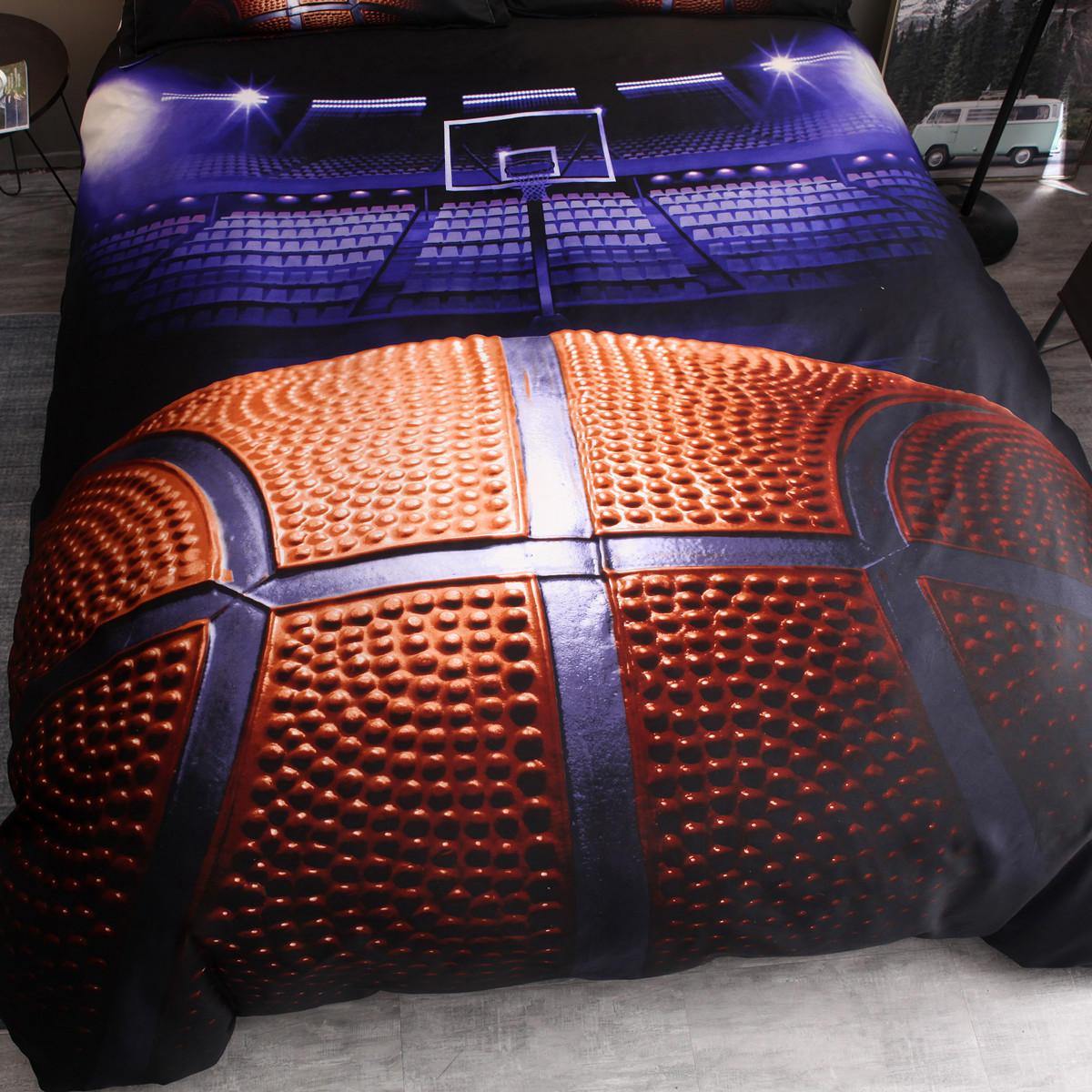 Bedclothes Basketball Print Bedding Set Quilt Duvet Cover Pillowcase Decor Bedding Sets