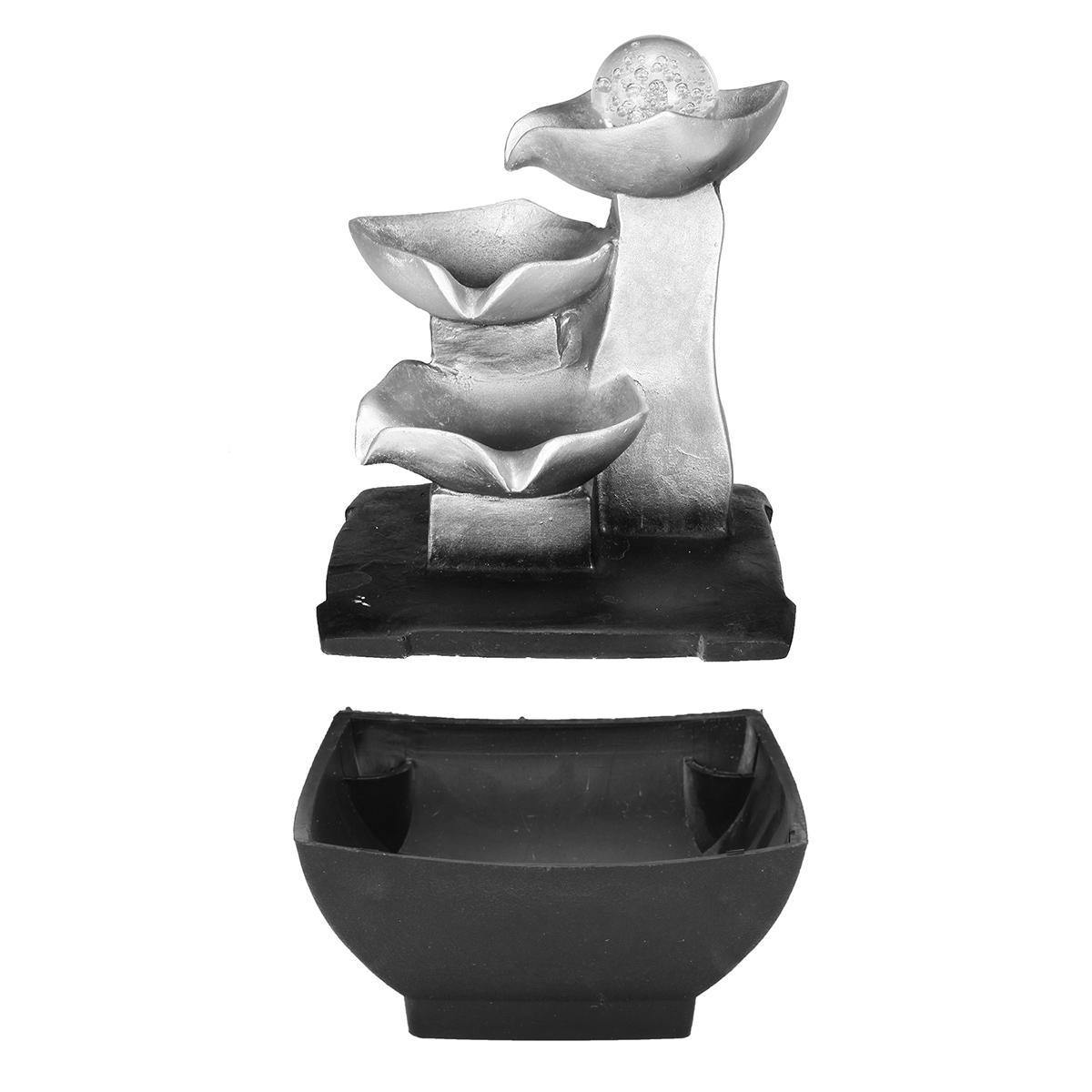 Kristallkugel Fließende Tischdekoration Steingarten Brunnen Wasserfall Feng Shui Wasserklang Ornamente Desktop Indoor Tisch Schreibtisch Dekorationen 