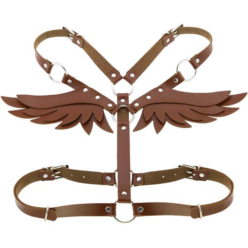 Gothic Punk Wings Harness Taille Schulter Halskette