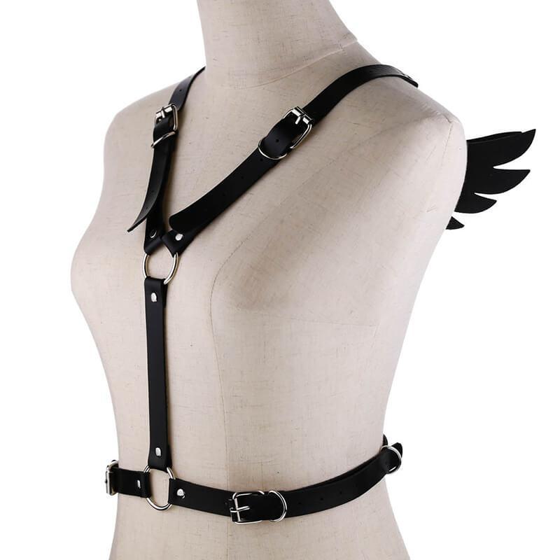 Gothic Punk Wings Harness Taille Schulter Halskette