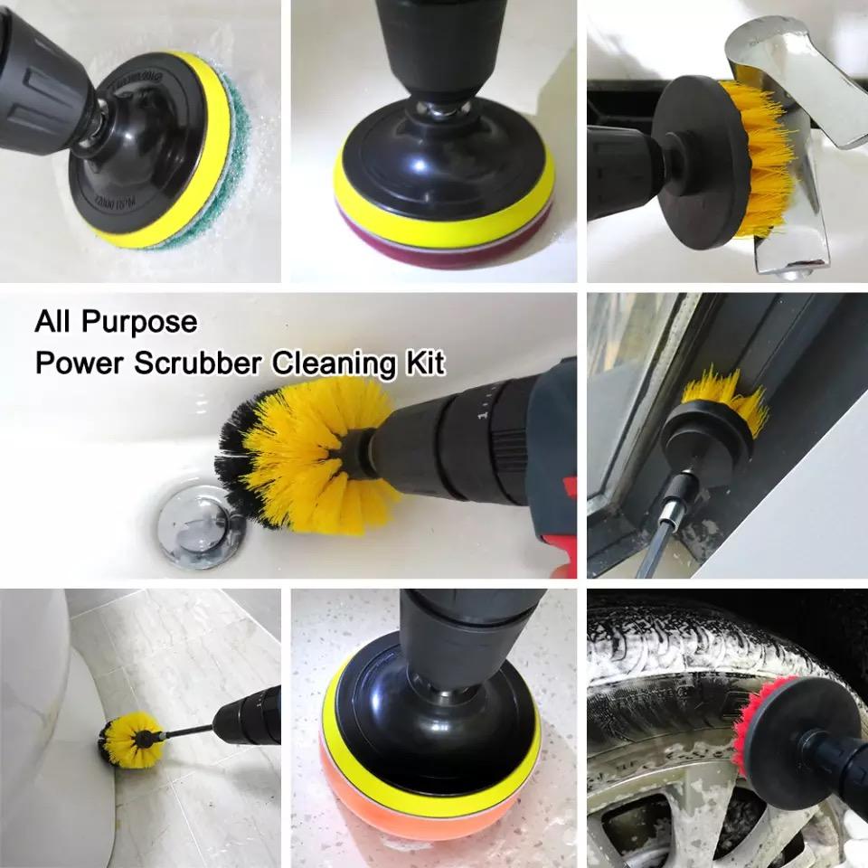 3-Piece Drill Brush Attachment Set