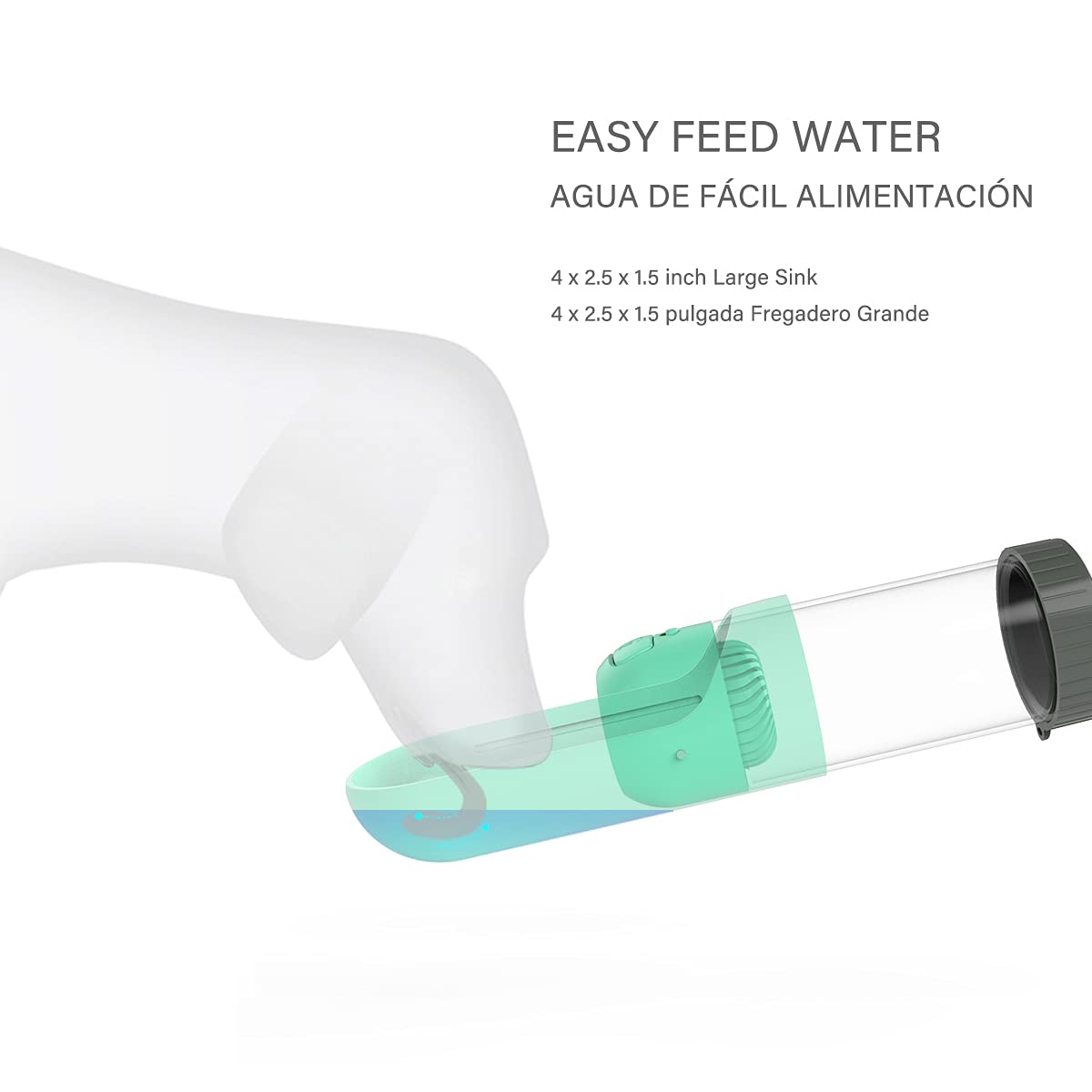 Bouteille d'eau pliable pour animaux de compagnie