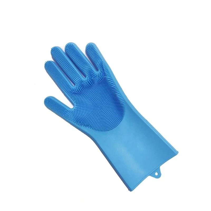 2-in-1-Silikon-Schrubberhandschuhe