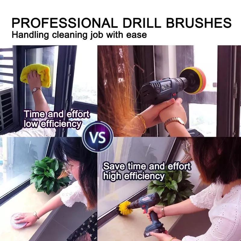 3-Piece Drill Brush Attachment Set