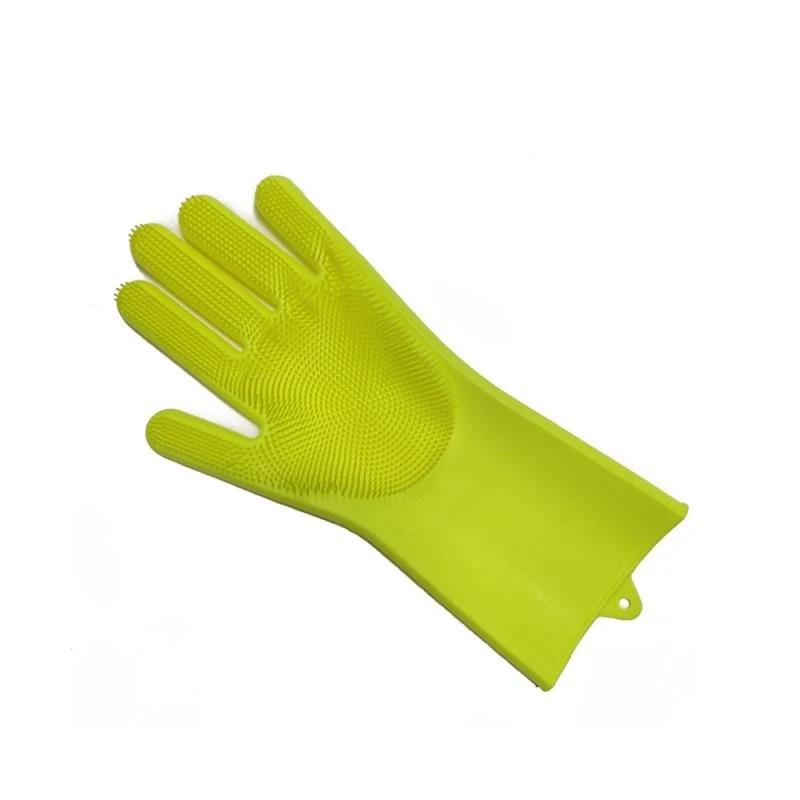 2-in-1-Silikon-Schrubberhandschuhe