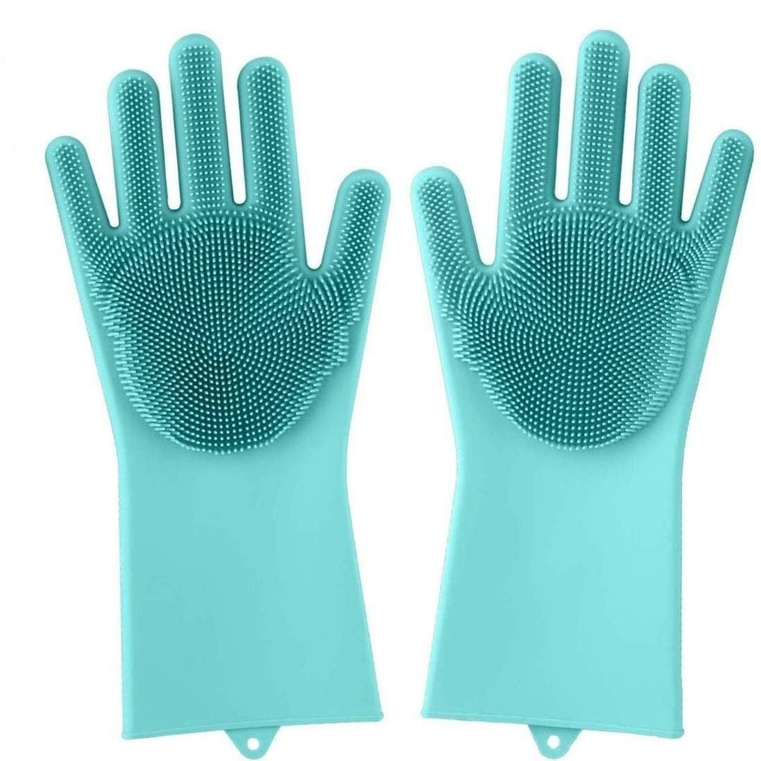 2-in-1-Silikon-Schrubberhandschuhe