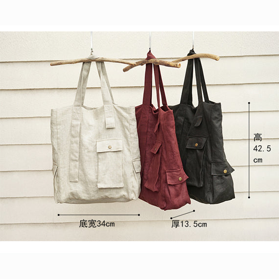 Women Cotton Linen Bags Simple Style Women Shoulder Bag