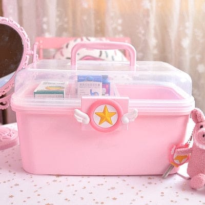 Linda caja de almacenamiento Kawaii Sakura