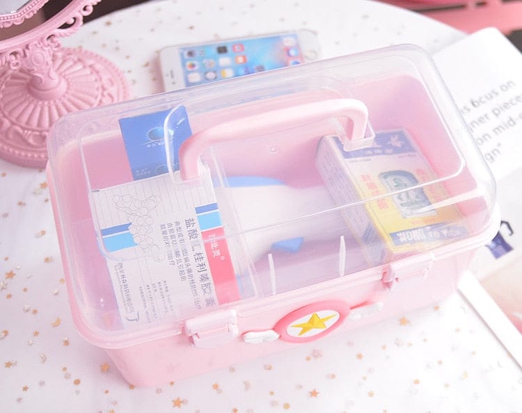 Linda caja de almacenamiento Kawaii Sakura