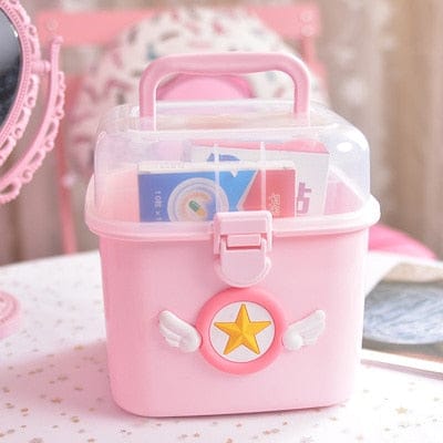 Linda caja de almacenamiento Kawaii Sakura