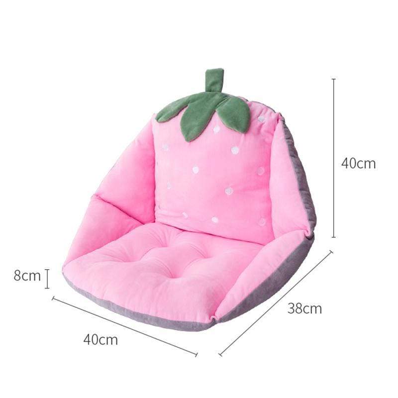 Asiento de felpa Kawaii para hámster, piña, fresa y cactus