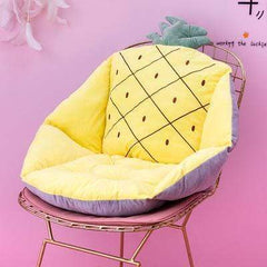 Asiento de felpa Kawaii para hámster, piña, fresa y cactus